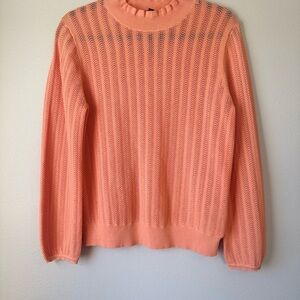 J Crew Cotten Pointelle Knit Women's Sweater